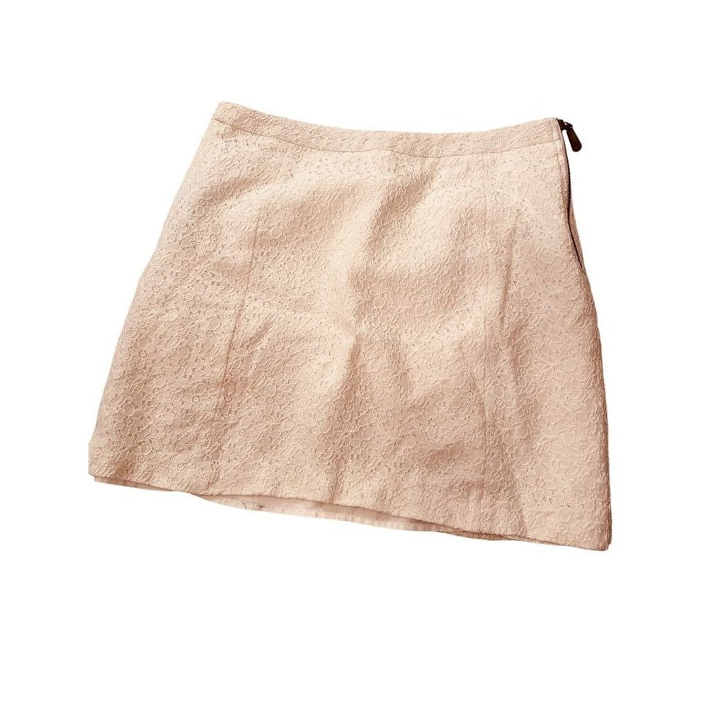 8 Vince Camuto Women's White Eyelet Skirt Lined Mini Straight